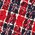 tweed a motivo scozzese rosso, blu e bianco