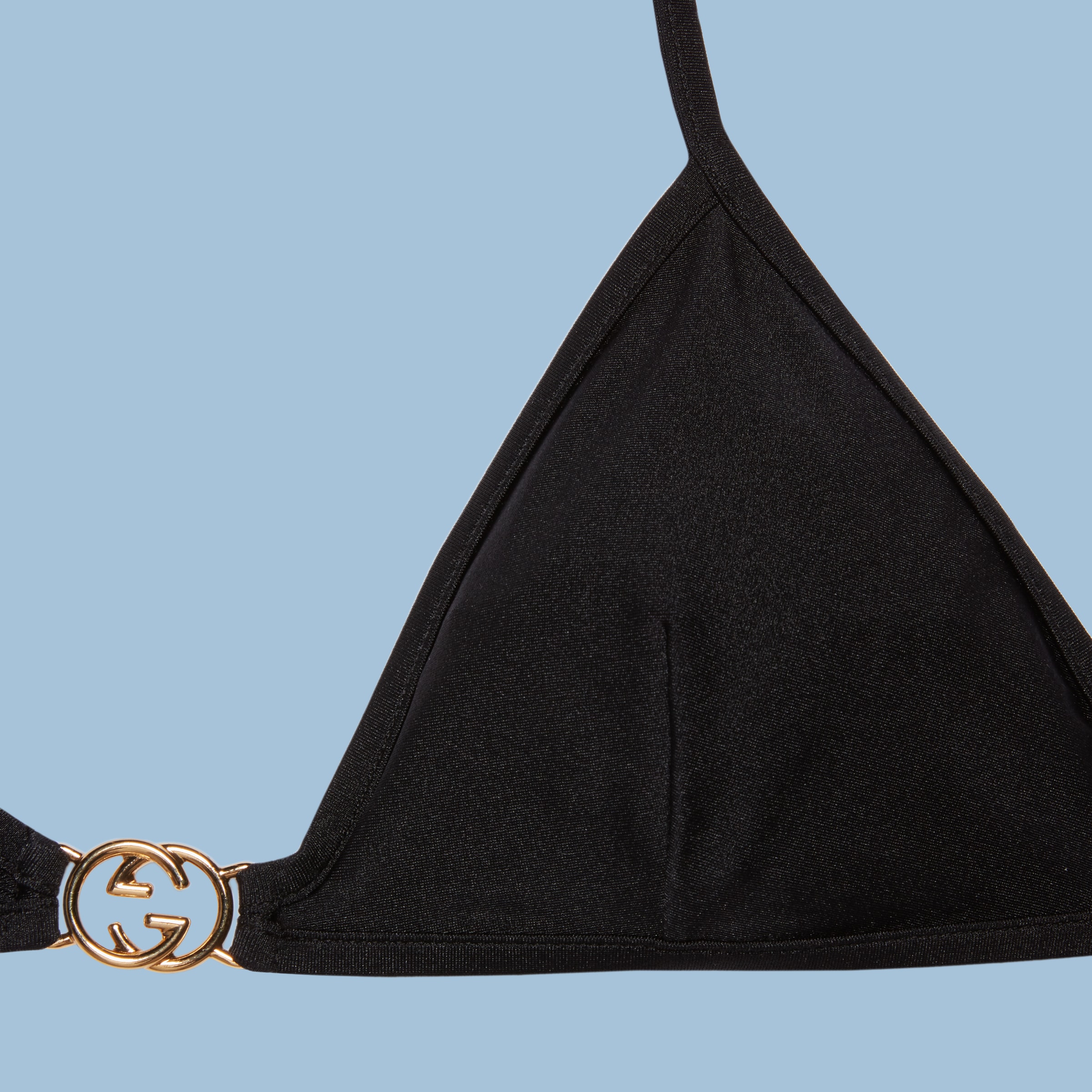 Gg Stretch Jersey Bikini In Black Gucci Uk