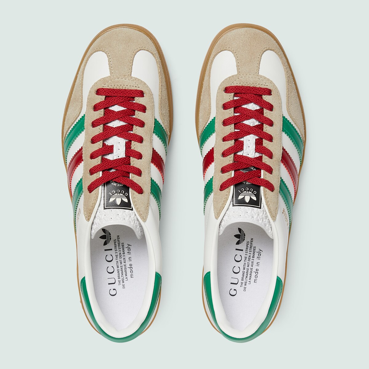 Adidas X Gucci Men S Gazelle Sneaker In White Leather Gucci Us