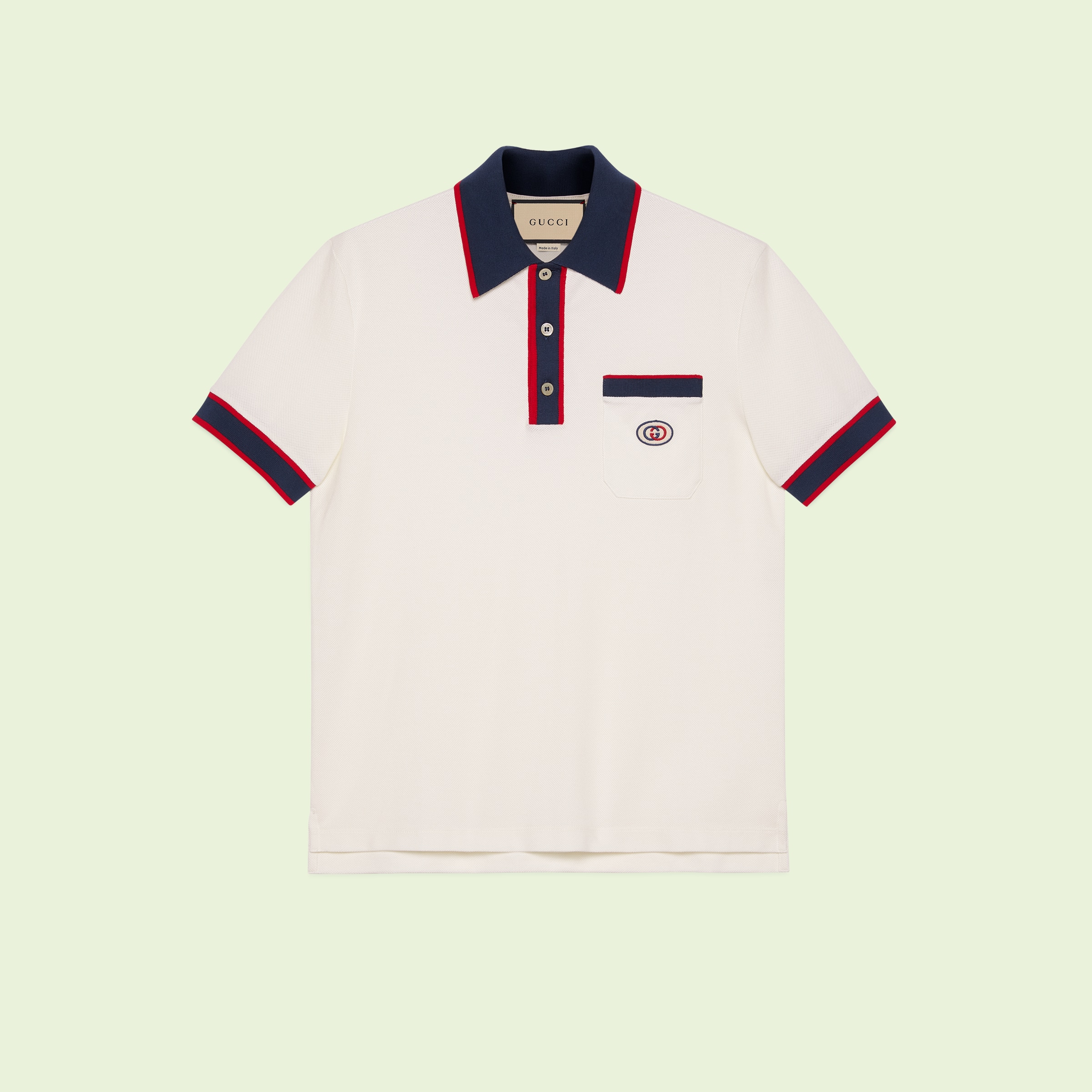 Buy GUCCI Tiger Collar Polo Shirt 