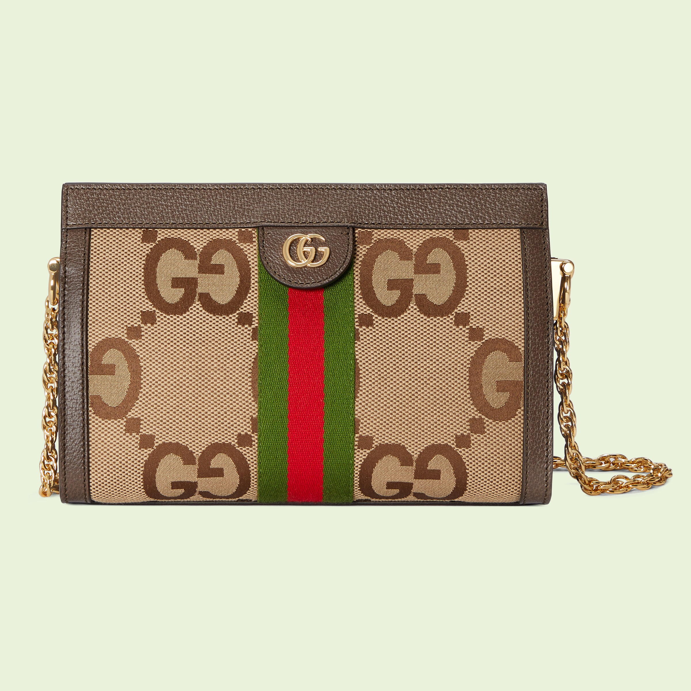 Kleine Ophidia Schultertasche Mit Jumbo GG In Camel Und