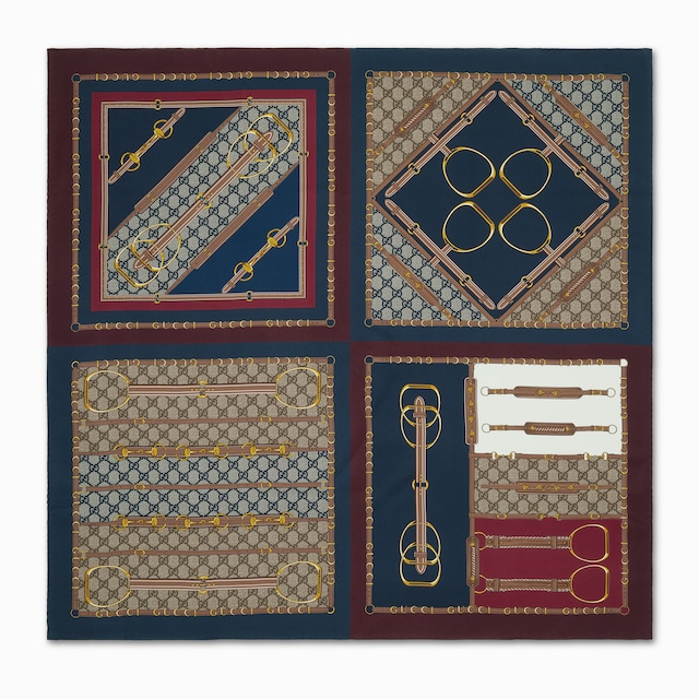 Printed silk twill carré