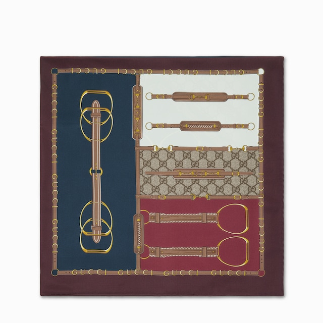 Printed silk twill carré