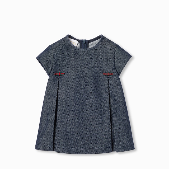 新品GUCCI ベビーワンピース　18month〜24month Baby cotton one-piece with Web in white | GUCCI® US