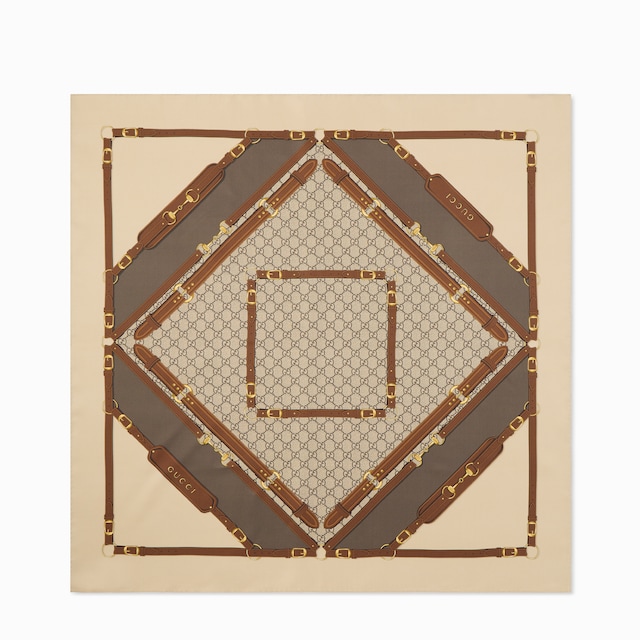HY様　GUCCI シルクスカーフ GUCCI】シルク スカーフ GG モノグラム ピンク 送料関税込