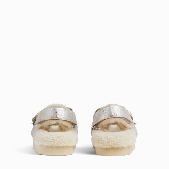 Sandalia de piel con Doble G para mujer