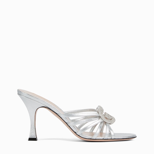 Women's slide sandal with crystal Interlocking G