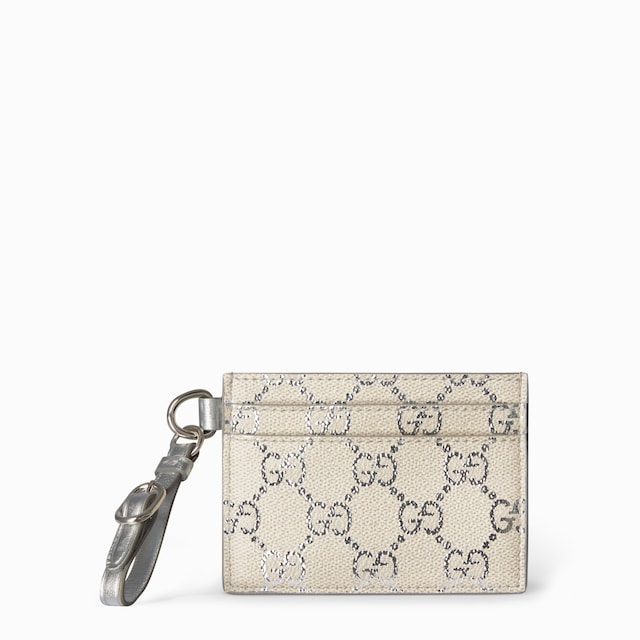 GG Emblem card case with strap