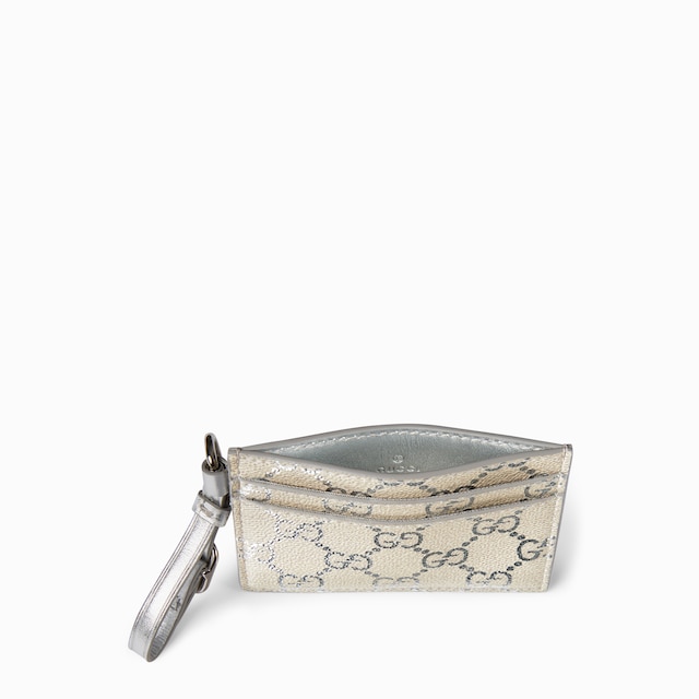 GG Emblem card case with strap