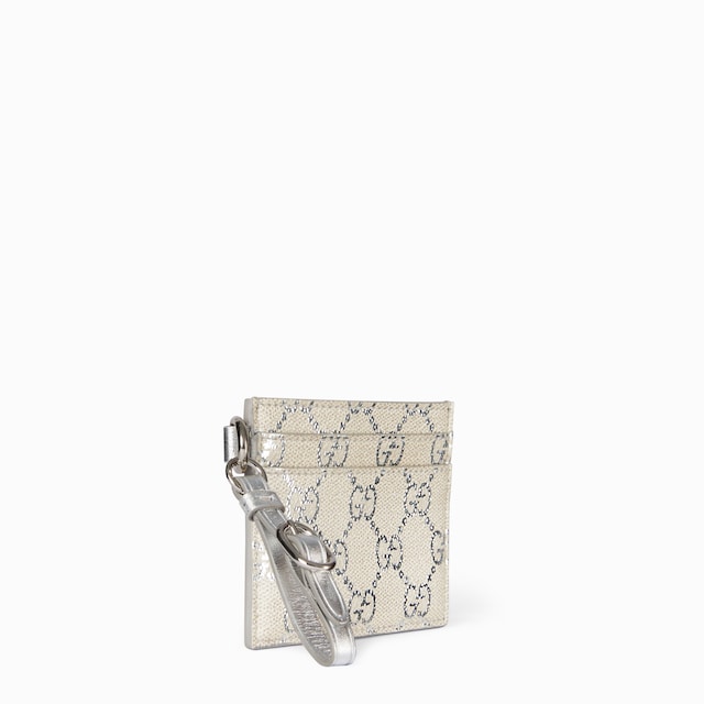 GG Emblem card case with strap