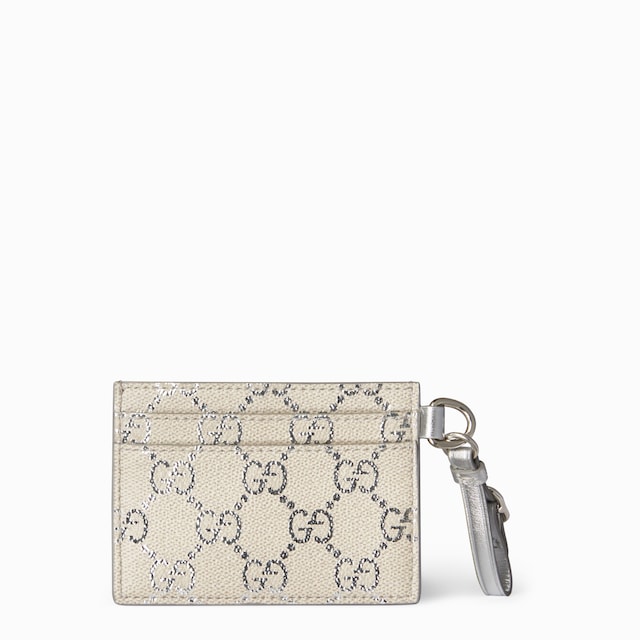 GG Emblem card case with strap