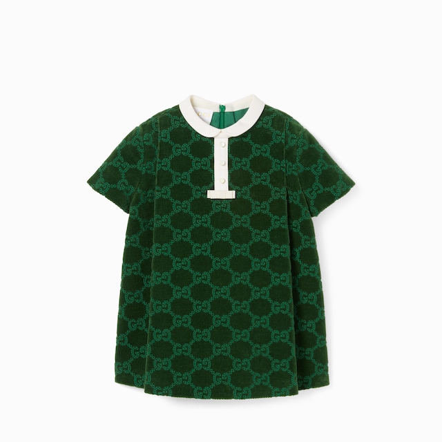 Baby GG cotton velvet dress