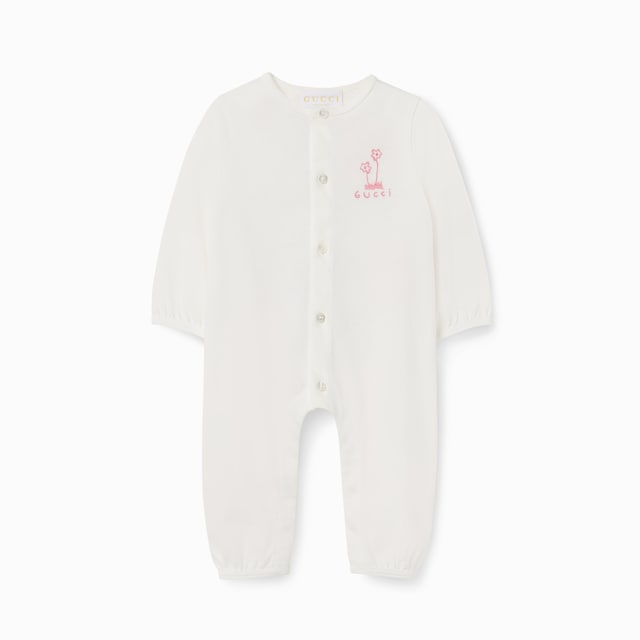 Baby cotton one-piece with print