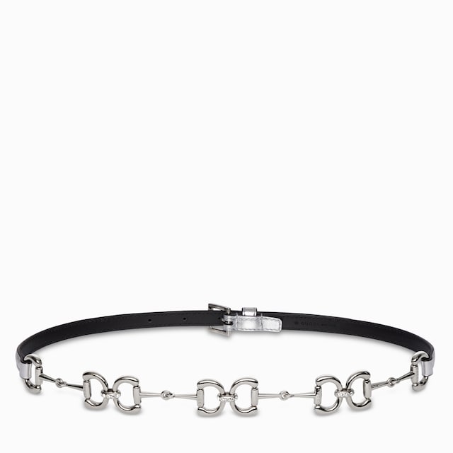 Thin belt with crystal Horsebit