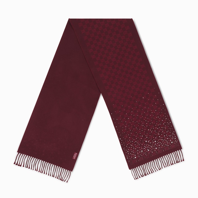 크리스털 장식의 GG 울 스카프