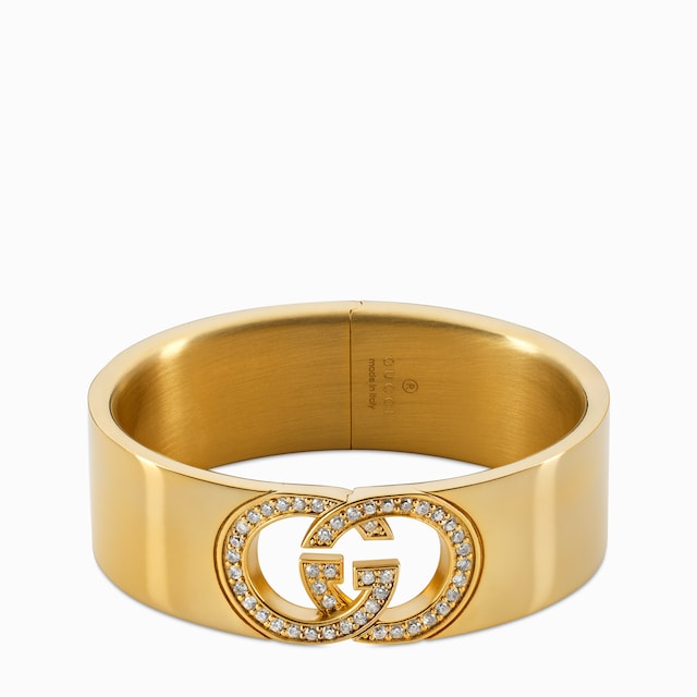 Gucci Interlocking crystal cuff bracelet