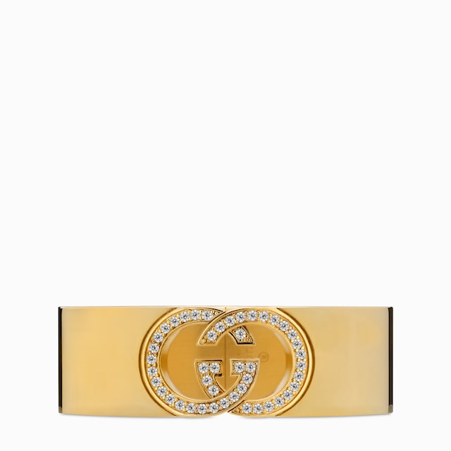 Gucci Interlocking crystal cuff bracelet