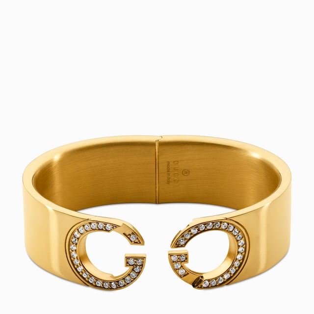 Gucci Interlocking crystal cuff bracelet