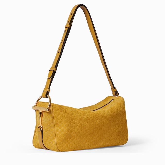 Gucci Half Horsebit系列中号肩背包