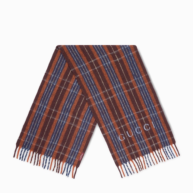 Wool scarf with Gucci logo