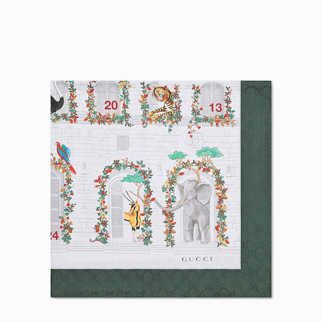 Printed silk twill carré