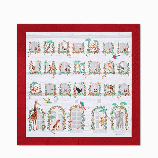 プリント シルクツイル スカーフ