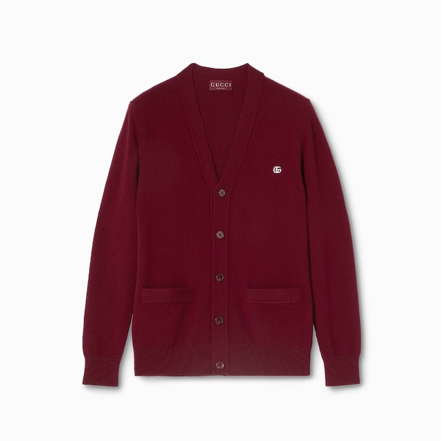 Wool cashmere cardigan with embroidery