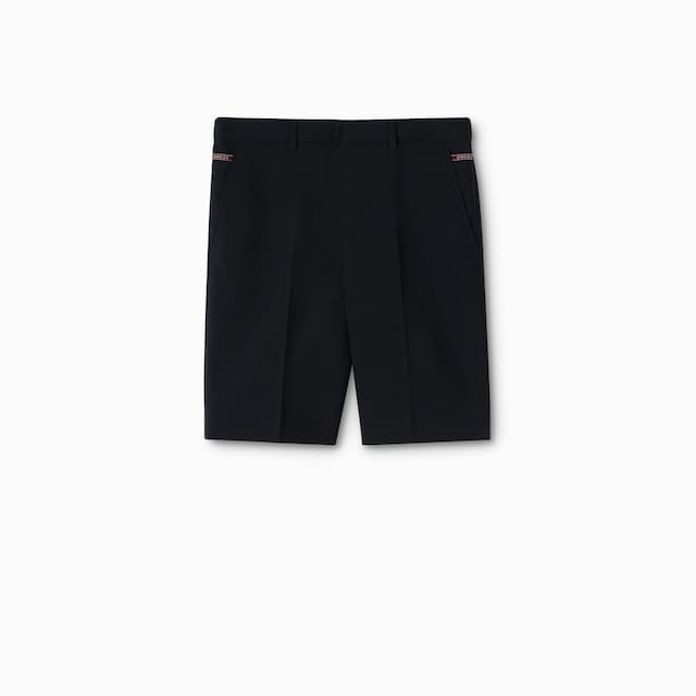 Shorts in lana con intarsio