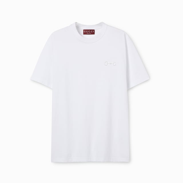 Cotton jersey T-shirt with embroidery