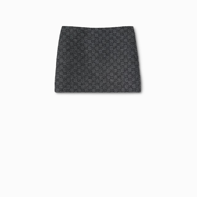 GG boutonné wool tweed skirt