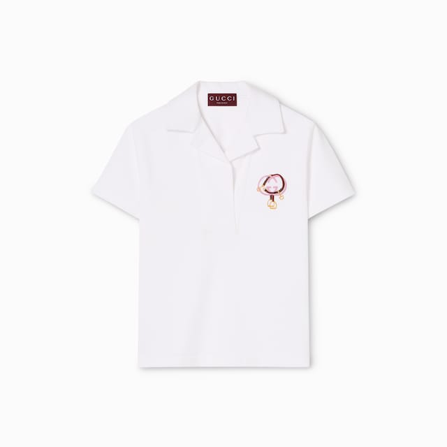 Polo de piqué de algodón con bordado