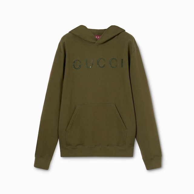 Cotton jersey sweatshirt with embroidery