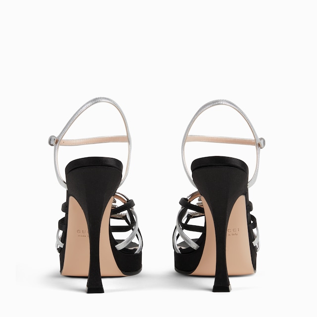 Women's pump with crystal Interlocking G