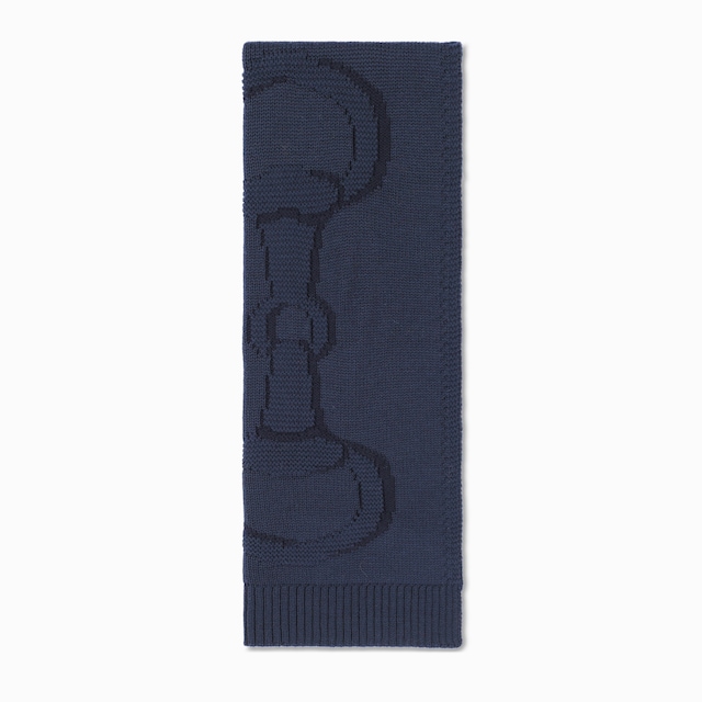 Wool scarf with Horsebit detail