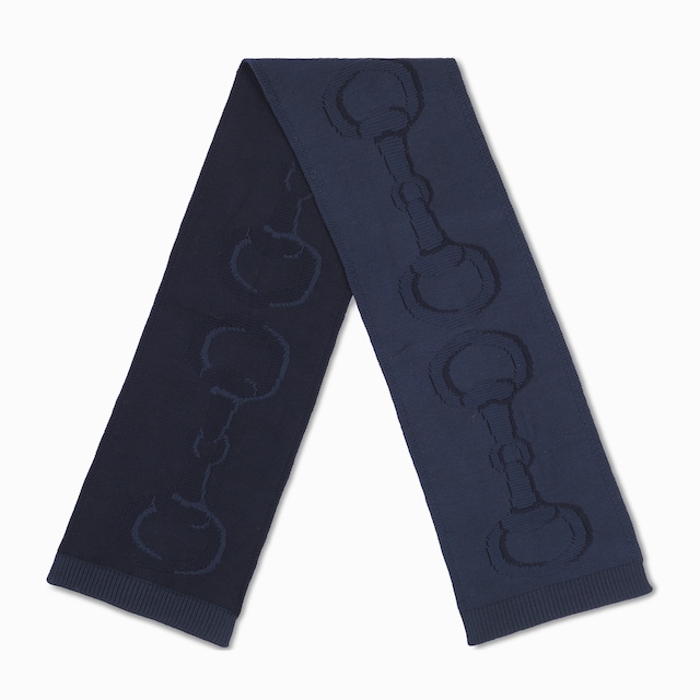 Wool scarf with Horsebit detail