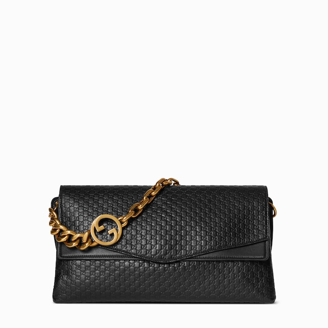 Large shoulder bag with chain