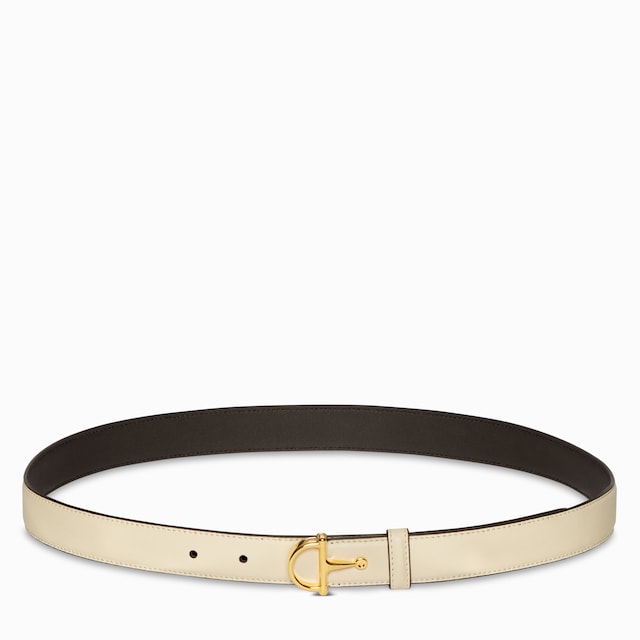 Cinturón fino con hebilla de medio Horsebit