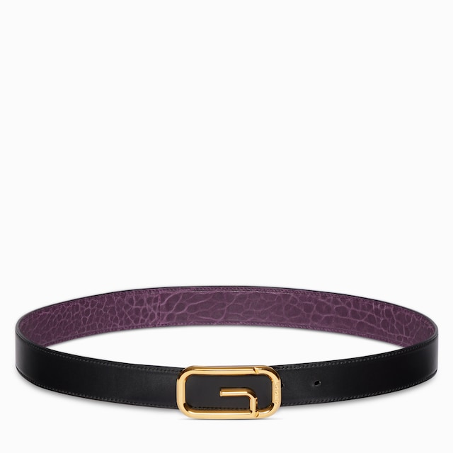 Reversible belt with square G buckle