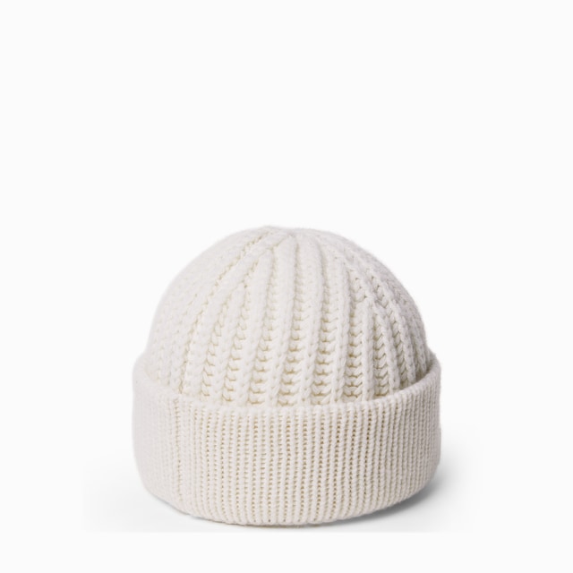 エンブロイダリー付き ウールカシミア キャップ