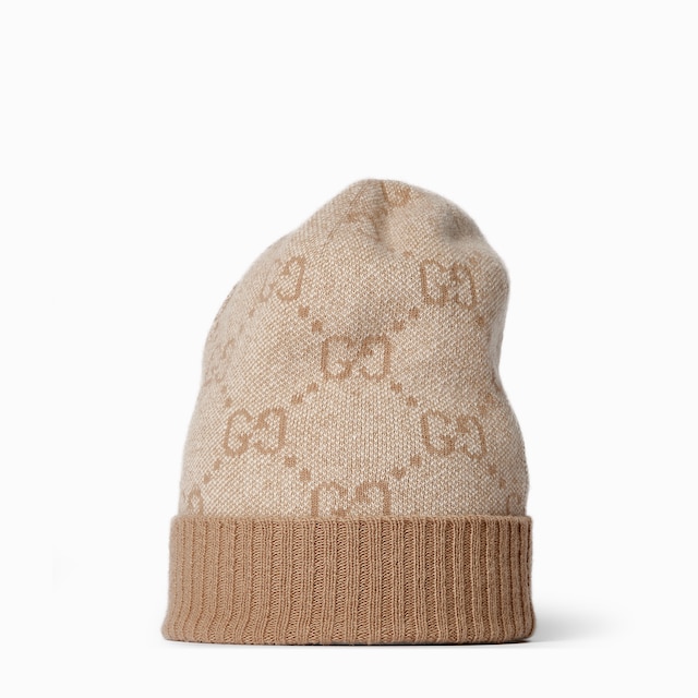 GG cashmere lamé hat