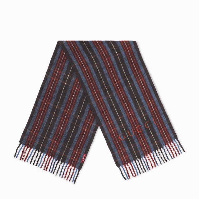 Bufanda de lana con logotipo Gucci