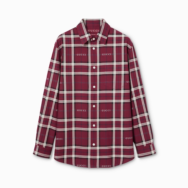 Tartan cotton jacquard shirt