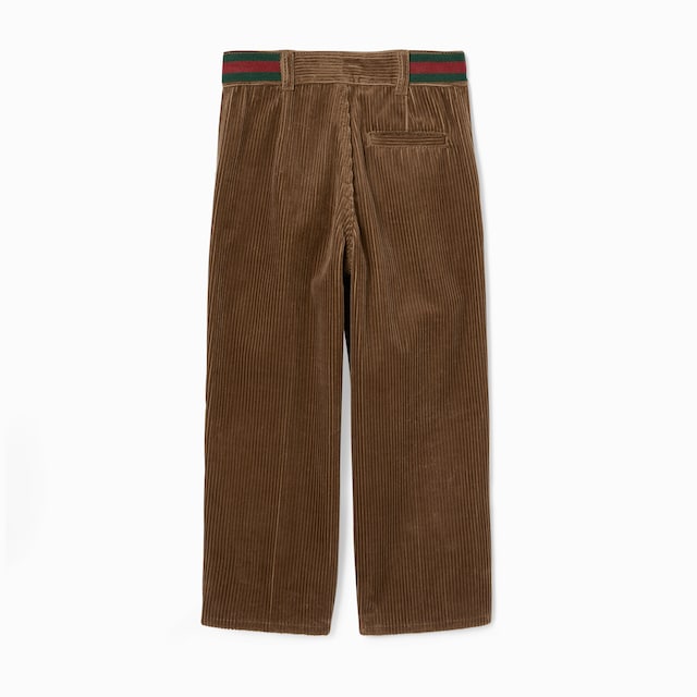 儿童天鹅绒灯芯绒混纺长裤