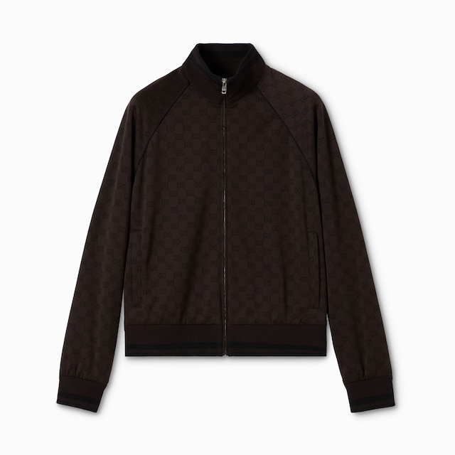 GG jersey jacquard zip jacket