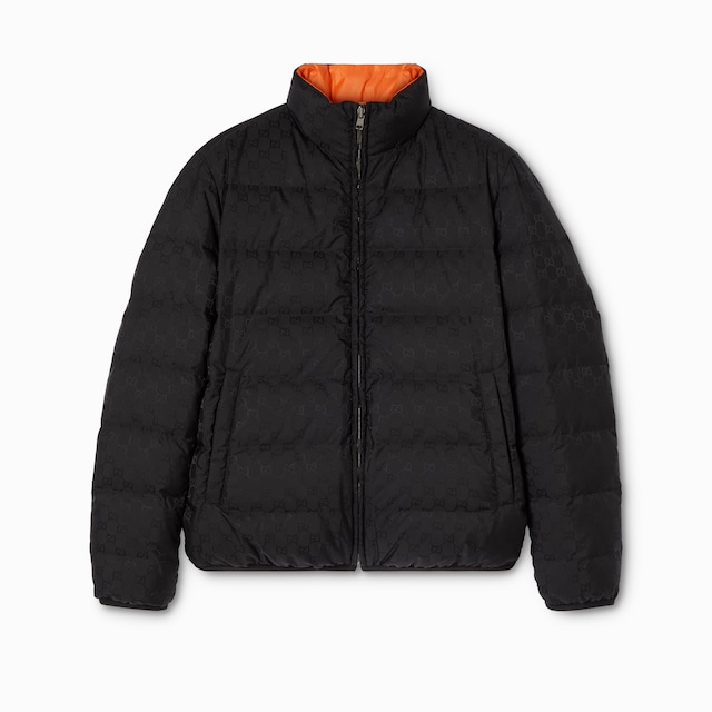 Reversible GG nylon zip jacket