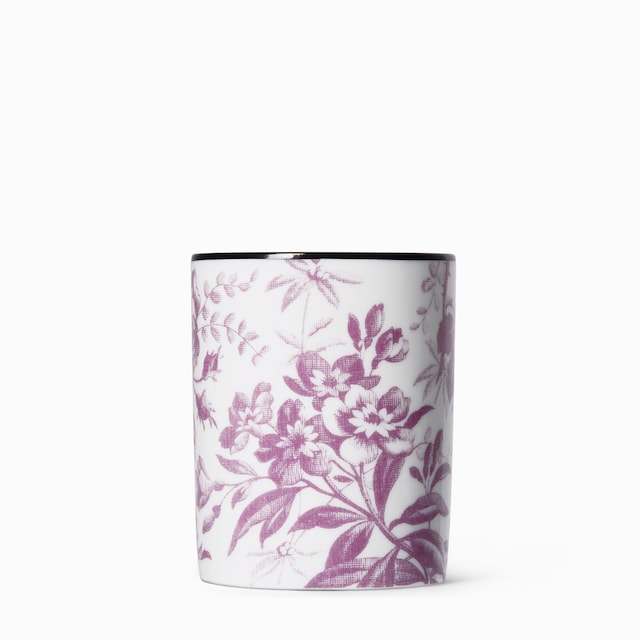 Kerze mit Herbarium-Print, Feigen-Duft