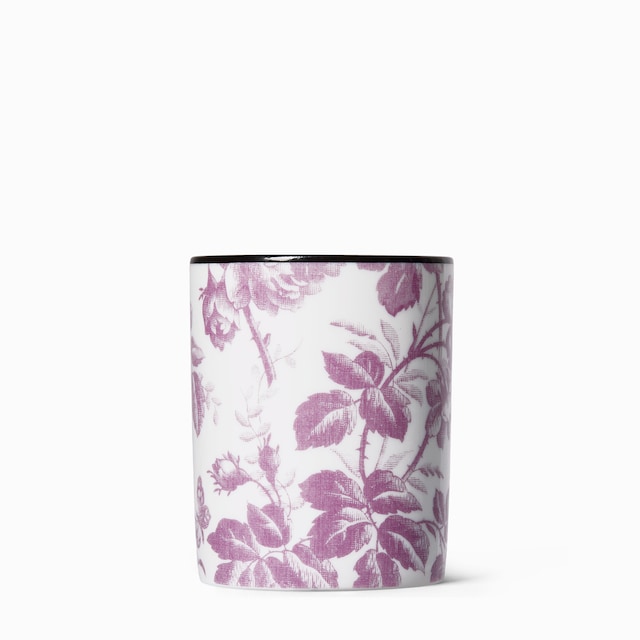 Kerze mit Herbarium-Print, Feigen-Duft