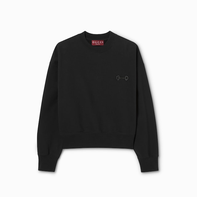 Sweatshirt aus Baumwolljersey mit Stickerei