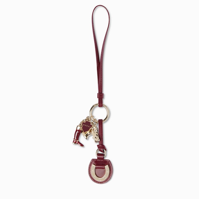 Horseshoe-shaped bag charm