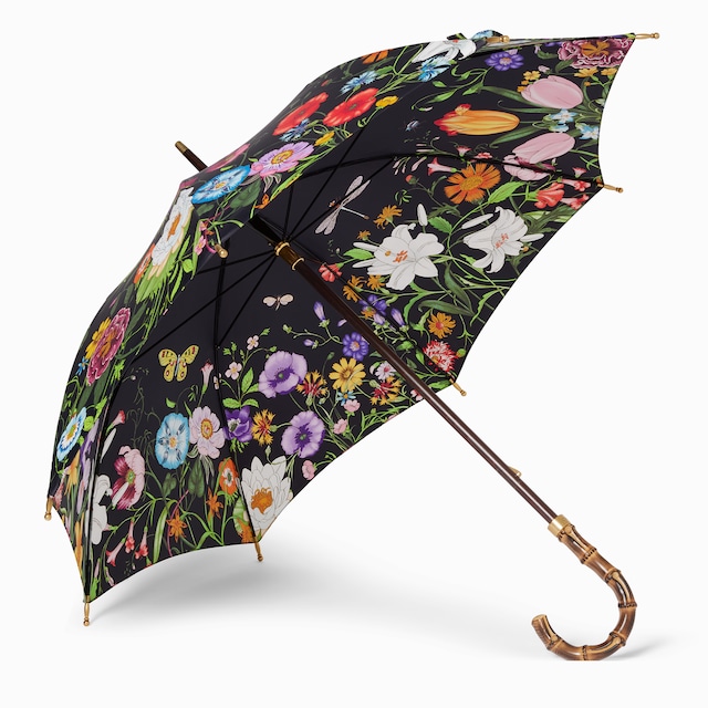 Flora print nylon umbrella